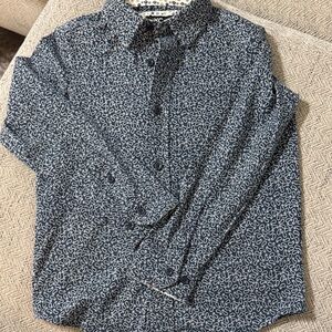 Johnston & Murphy Blue Swirl Pattern Shirt